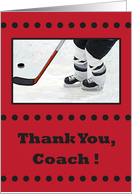 Thank You Hockey Coach card