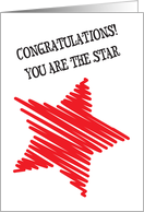 Employee Business Anniversary Star card