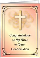 Confirmation for Niece Cross card