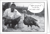 Thanksgiving Across the miles Turkey card