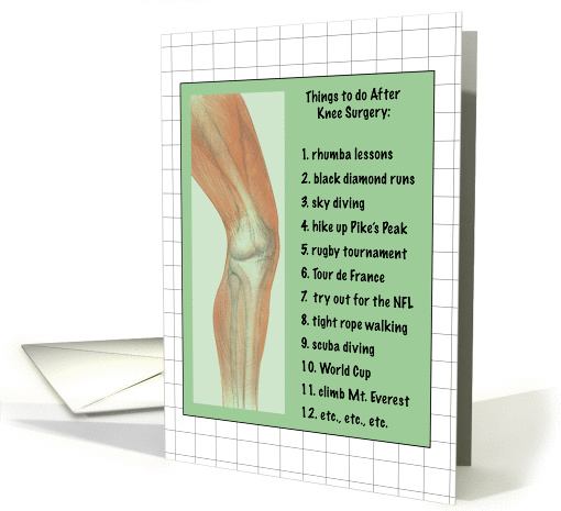 Get Well / Knee Surgery card (659481)