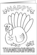 Thanksgiving / Turkey Coloring Card