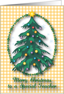 Christmas For Teacher, Decorated Tree card