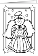 Christmas For 2 yr. Old, Angel Coloring Card