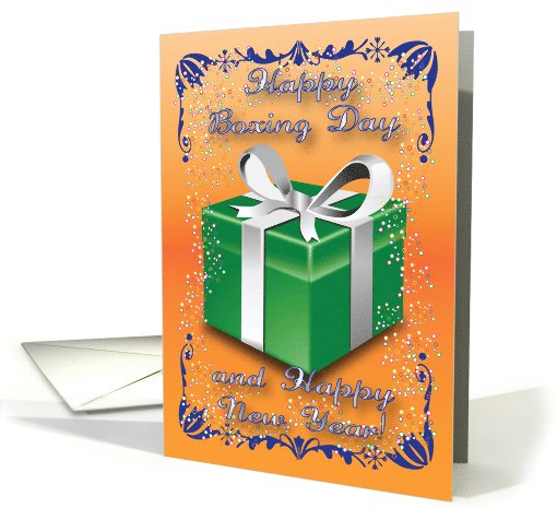 Boxing Day / And Happy New Year, green package card (681546)