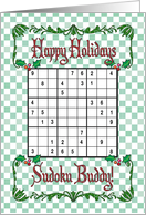 Christmas, Sudoku Puzzle Buddy card