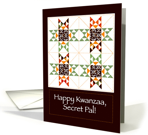 Kwanzaa For a Secret Pal, quilt card (690032)