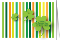 St Patrick’s Day For Secret Pal Shamrocks card