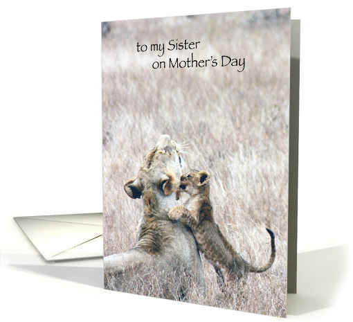 Mother's Day To Sister From Brother Lions card (769058)