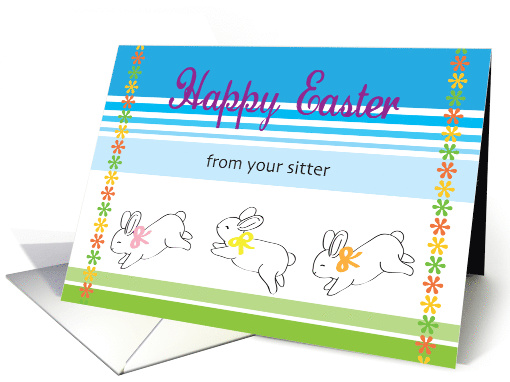 Easter, From Sitter, bunnies card (771281)