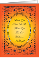 Halloween Wedding Flower Girl card