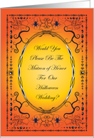 Halloween Wedding Matron of Honor card