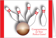 Congratulations / Bowling Perfect Game card