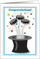 Congratulations / Scoring a Hat Trick in Hockey card