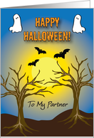 Halloween / To Partner, ghosts, bats card