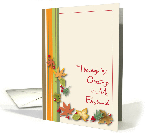 Thanksgiving Greetings to Boyfriend card (835108)