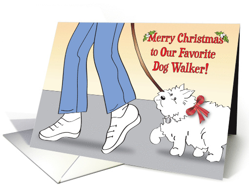 Christmas To Dog Walker card (837932)