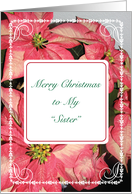 Christmas Like a Sister, Poinsettias card