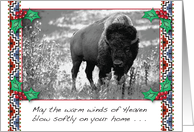 Native American Christmas Card, Buffalo card