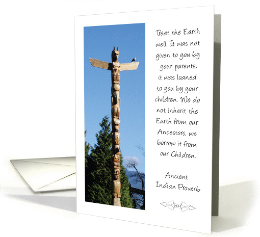 Earth Day Totem Pole card (847658)