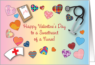 Valentine’s Day / For Nurse, hearts card