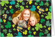 St Patrick’s Day Photo Card Shamrocks card