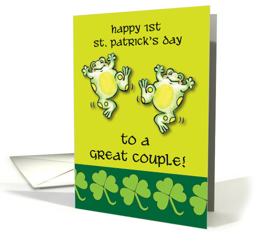 1st St Patrick's Day As A Couple Frogs card (857308)