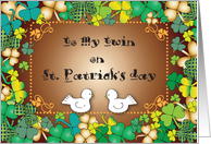 St Patrick’s Day To My Twin White Doves card