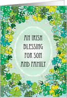 St Patrick’s Day for Son & Family card