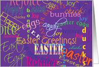 Easter / For Co-Worker/Colleague, colored text card