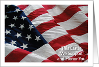 Easter / Support The Military, American Flag card