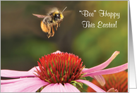 Easter / Bumble Bee, pink flowers card