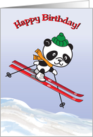Birthday To Skier, panda card