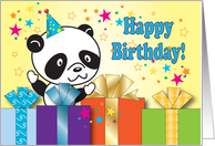 Birthday / Panda, presents card