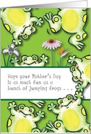 Mother’s Day, Happy Jumping Frogs card