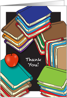 Thank You, to Substitute Teacher, books card