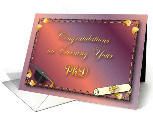 Congratulations, Earning PHD card (891308)