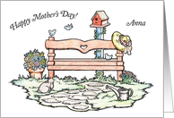 Mother’s Day, for Anna, garden scene card