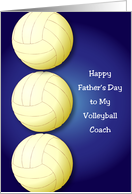 Father’s Day, to Volleyball Coach card