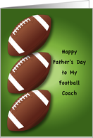 Father’s Day, to Football Coach card