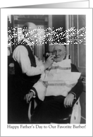 Father’s Day, to Barber, vintage photo card