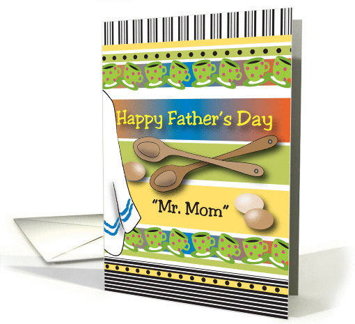 Father's Day, Mr. Mom, spoons, eggs card (908077)