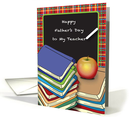 Father's Day, to Teacher, apple card (908539)