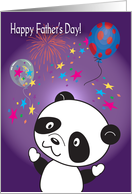 Father’s Day, Panda, balloons card