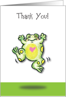 Thank you, frog theme card