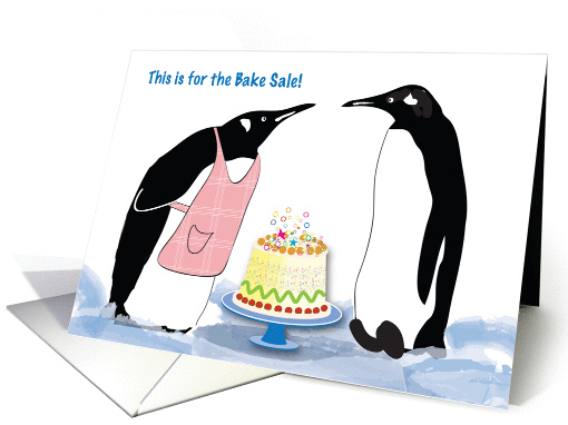 Invitation, To Bake Sale, penguins card (920744)