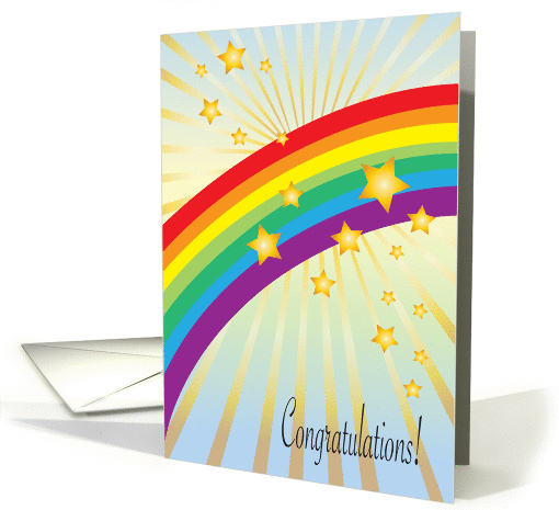 Congratulations, Rainbow & Stars card (921019)