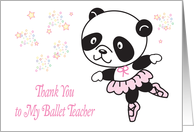 Thank you, for Ballet Teacher card