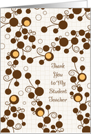 Thank you, to StudentTeacher, Abstract design card