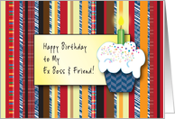 Happy Birthday, to Ex Boss, cupcake card